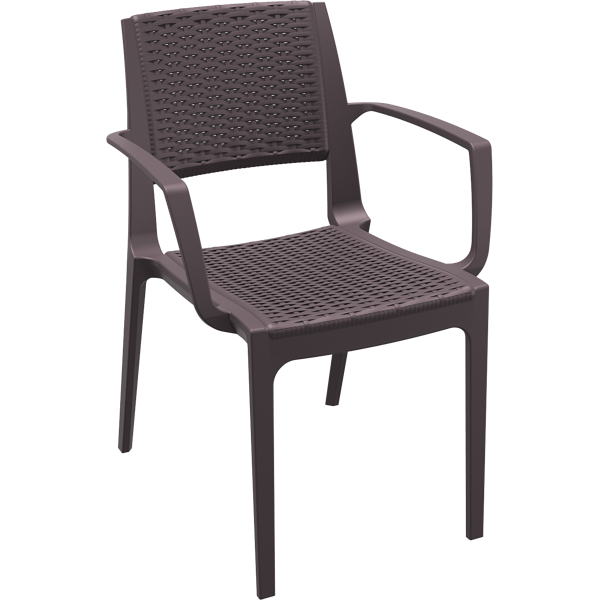 Capri Arm Chair - Chocolate
