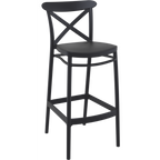Cross Bar Stool 75cm (Dry Bar Height) - Anthracite
