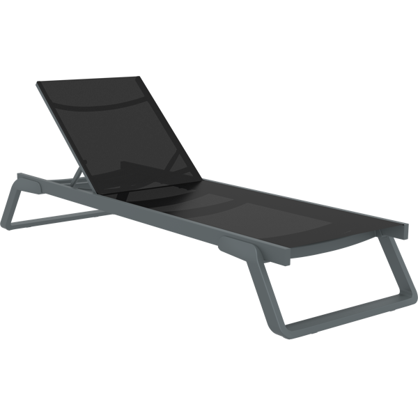 Tropic Sun Lounger Dark Grey & Black