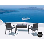 Ibiza Arm Chair/Miami Lounge Table 2 Seat Package - White
