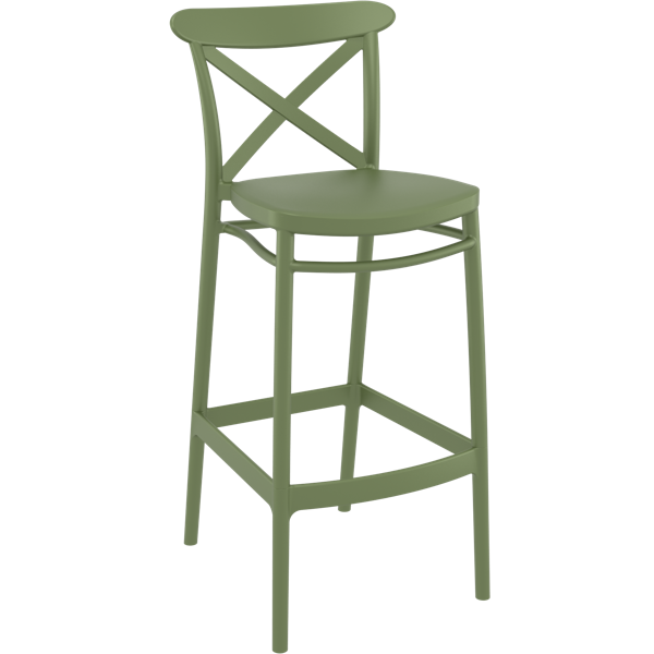 Cross Bar Stool 75cm (Dry Bar Height) - Anthracite