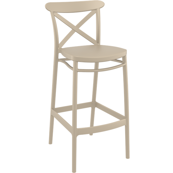Cross Bar Stool 75cm (Dry Bar Height) - Anthracite