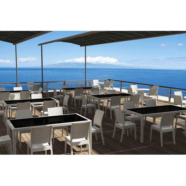 Tahiti Table/Florida Chair 6 Seat Package - White