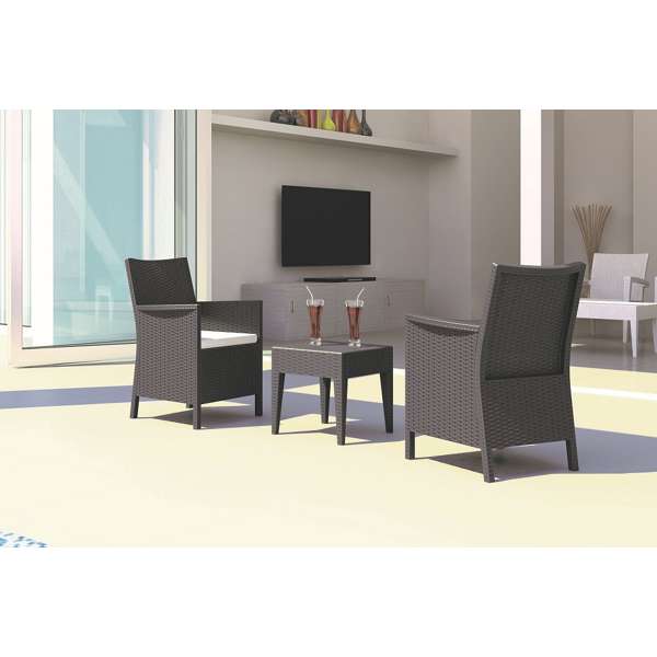 California Tub Chair with cushion/ Miami Side Table