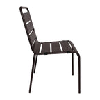 Bolero Slatted Steel Side Chair Black (Pack 4)