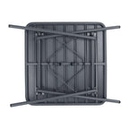 Bolero Slatted Square Steel Table Grey - 700mm