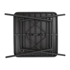 Bolero Slatted Square Steel Table Black - 700mm