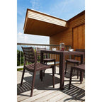 Ares 80 Table/ Ares Chair 4 Seat Package - White