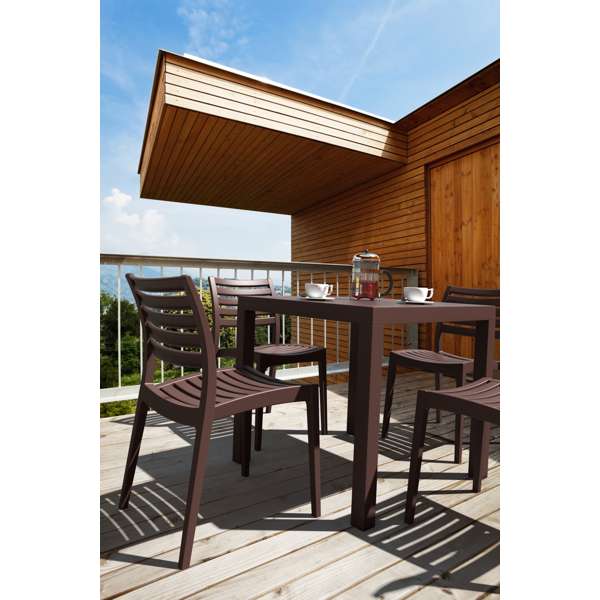 Ares 80 Table/ Ares Chair 4 Seat Package - White