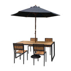 Bolero Steel & Acacia Side Chair (Pack 4)