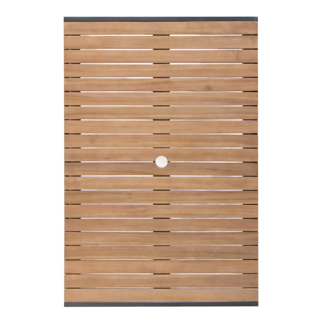 Bolero Steel & Acacia Table - 1200x800mm