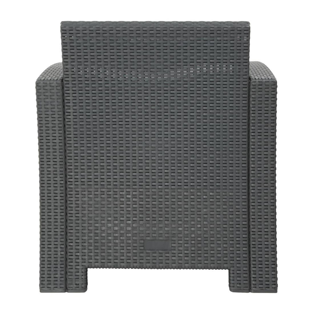 Bolero PP Wicker Armchair & Table Set