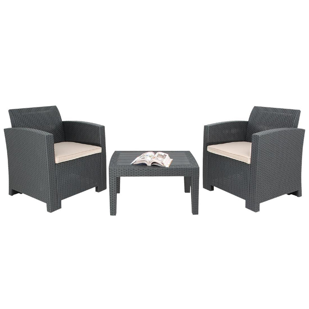 Bolero PP Wicker Armchair & Table Set