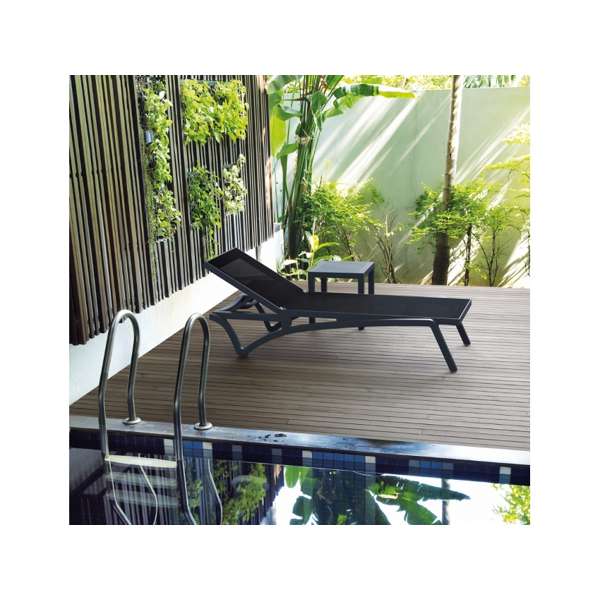 Pacific Sun Lounger/Ocean Side Table 2 Pc Package - Taupe/Taupe