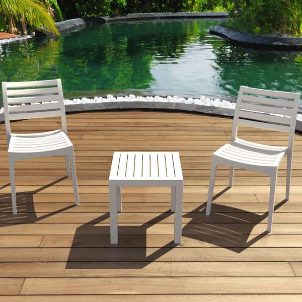 3 Piece Balcony Setting with Ares Chair and Ocean Side Table