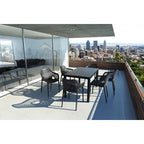 Ares 140 Table/Air XL Arm Chair 6 Seat Package - Black