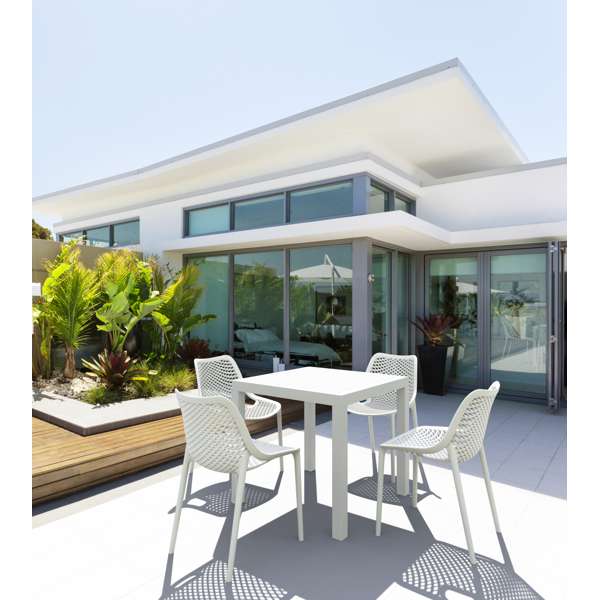 Ares 80 Table/ Air Chair 4 Seat Package - White