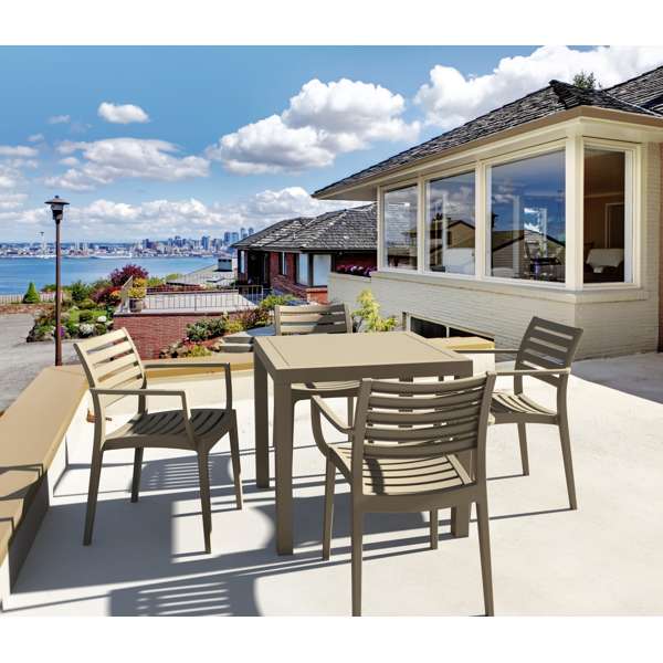 Ares 80 Table/ Artemis Chair 4 Seat Package - White