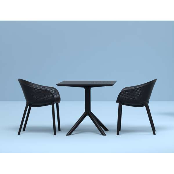Sky Table 80/Sky Chair 2 Seat Package - White