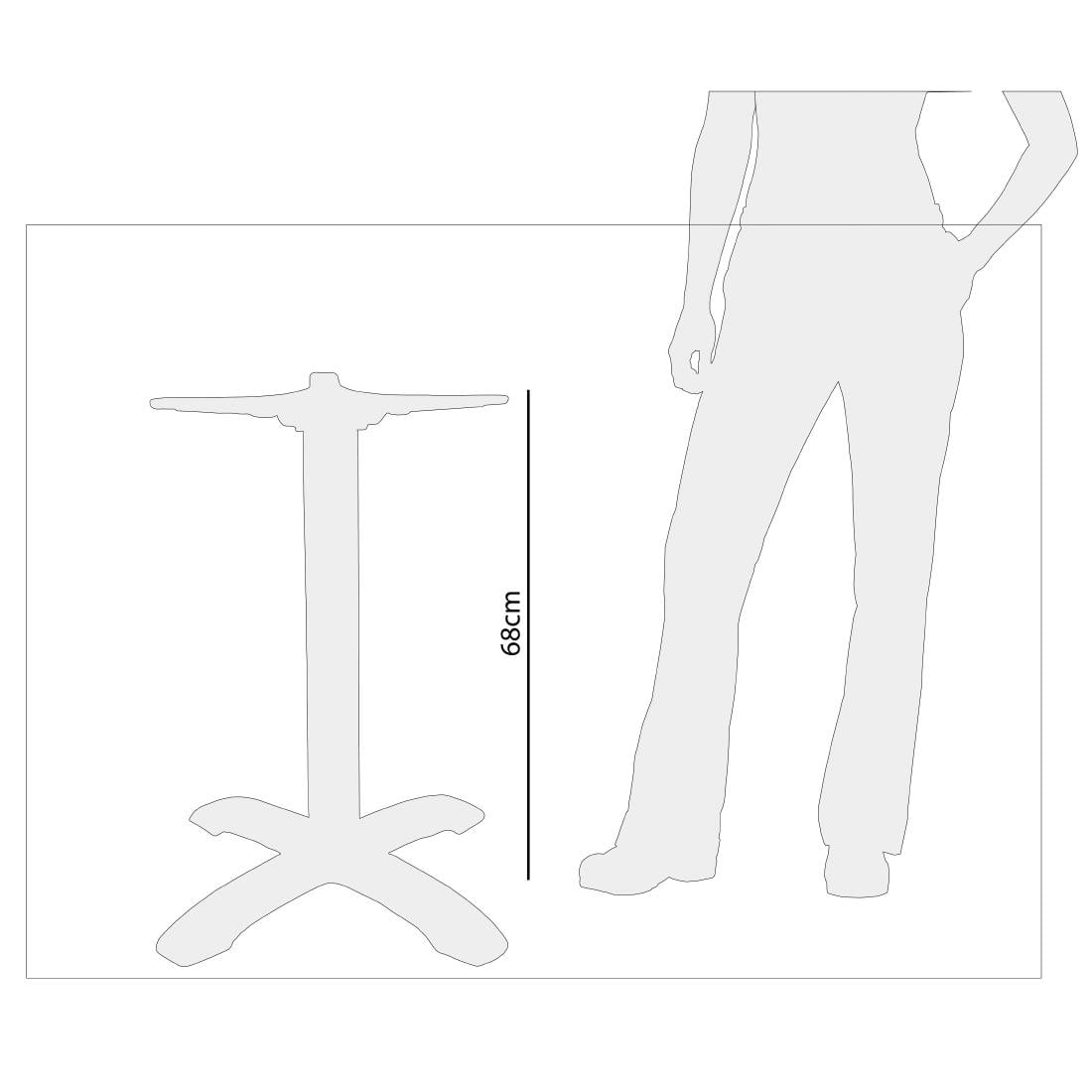 Bolero Aluminium 4 leg Table Base