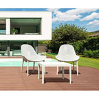 Sky Lounge/Sky Side Table 2 Seat Package - White