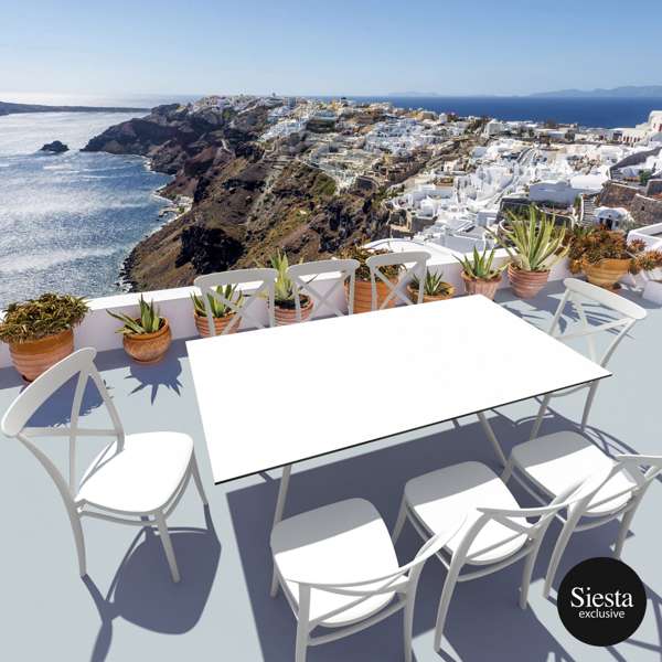 9 Piece Balcony Setting with Cross Chairs
