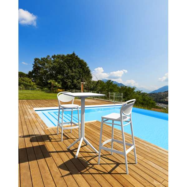 Sky Bar Table 3 Piece Set with Marcel 75 Bar Stools