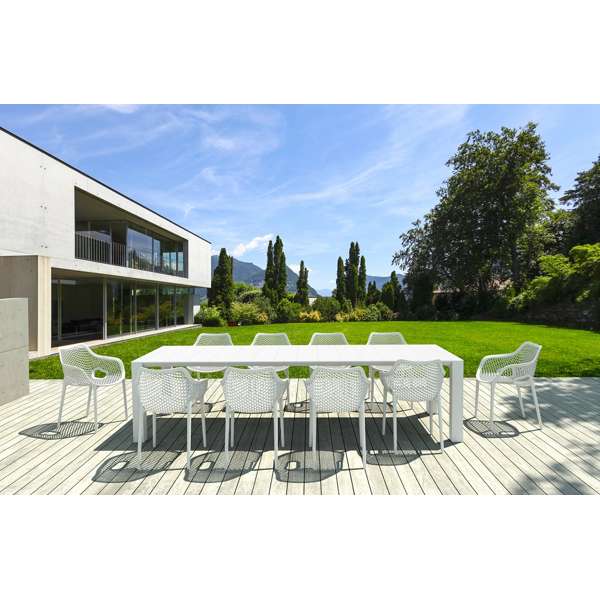 Vegas XL Table/Air Chair 10 Seat Package - White