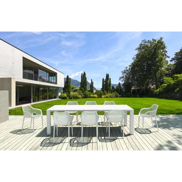 Vegas XL Table/Air XL Arm Chair 8 Seat Package - White