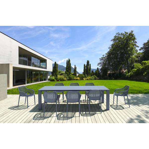 Vegas XL Table/Air XL Arm Chair 8 Seat Package - White