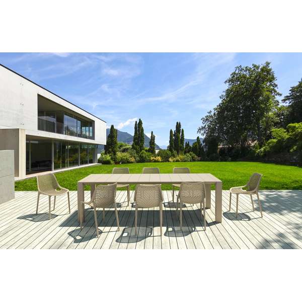 Vegas XL Table/Air Chair 8 Seat Package - Taupe