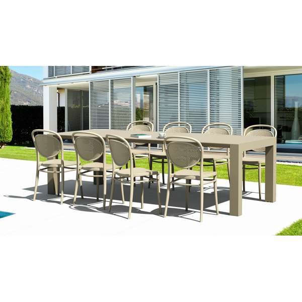 Vegas 8 Seater Dining Set with Marcel Chairs
