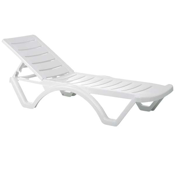 Aqua Sun Lounger - White (1 Year Warranty)