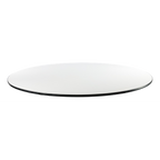 Brooklyn Banquet Table Top - 1830mm x 760mm - White / Black T Mould Edging