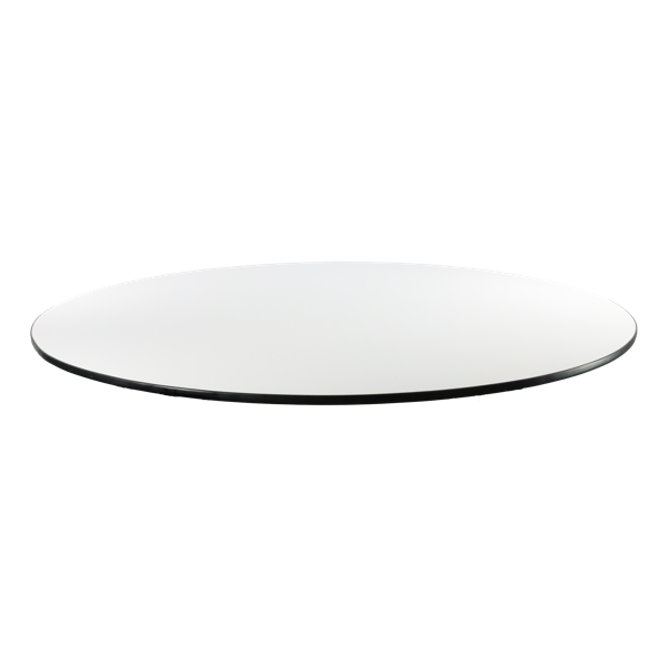 Brooklyn Banquet Table Top - 1830mm x 760mm - White / Black T Mould Edging
