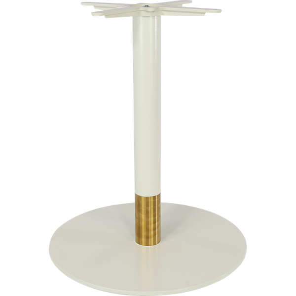 Disco Table Base 600DIA - Two Tone - White/Gold