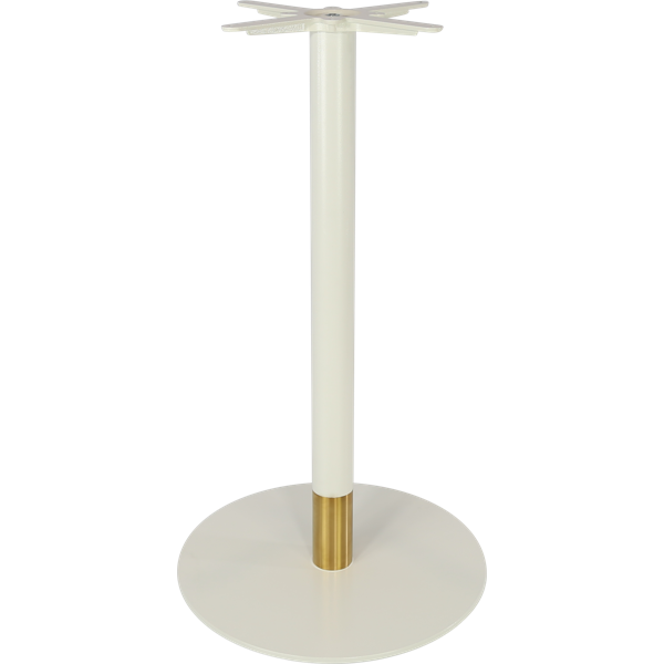 Disco Bar Table Base 600DIA - Two Tone - White/Gold
