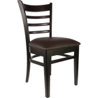 Florence Chair - Natural - Chocolate Vinyl Seat
