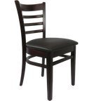 Florence Chair - Natural - Chocolate Vinyl Seat