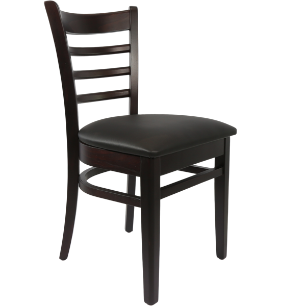 Florence Chair - Natural - Chocolate Vinyl Seat