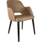 Sorbet Chair - Trojan Oak Legs/Anthracite Vinyl