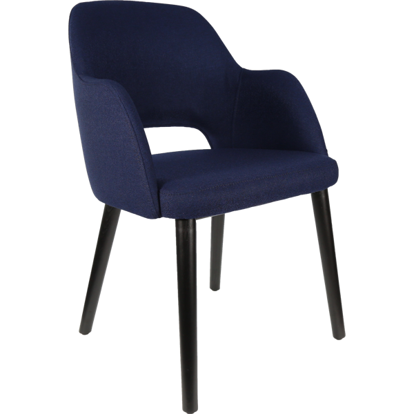 Sorbet Chair - Trojan Oak Legs/Anthracite Vinyl
