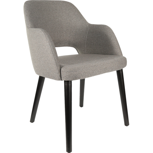Sorbet Chair - Trojan Oak Legs/Anthracite Vinyl
