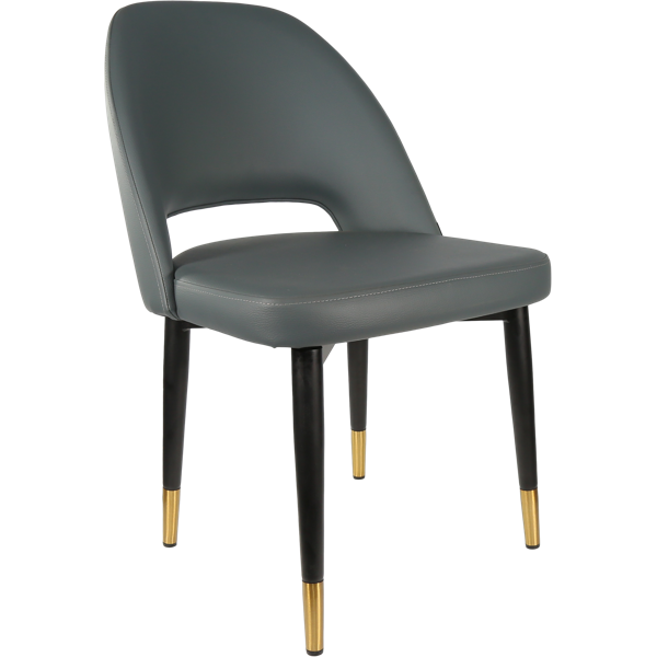 Semifreddo Chair - Black Metal 450h Legs/Denim Velvet