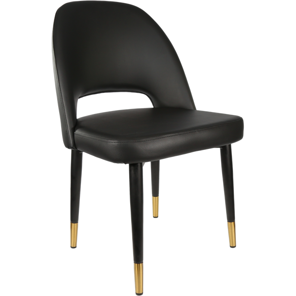 Semifreddo Chair - Black Metal 450h Legs/Denim Velvet