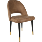 Semifreddo Chair - Black Metal 450h Legs/Denim Velvet