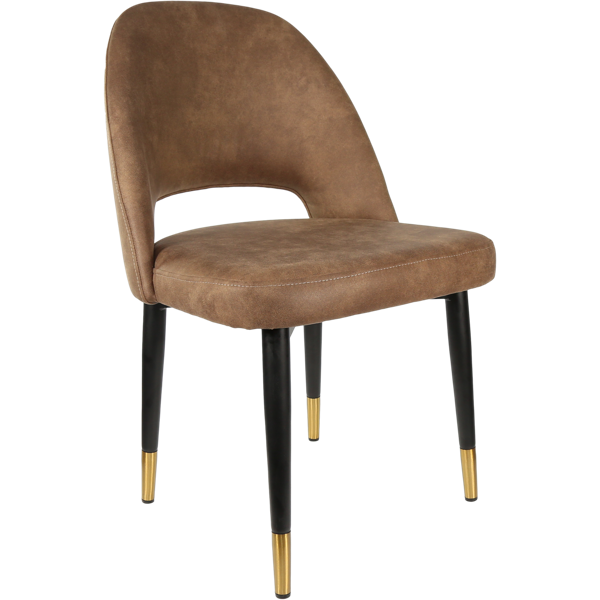 Semifreddo Chair - Black Metal 450h Legs/Denim Velvet