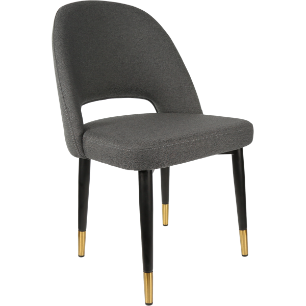 Semifreddo Chair - Black Metal 450h Legs/Denim Velvet