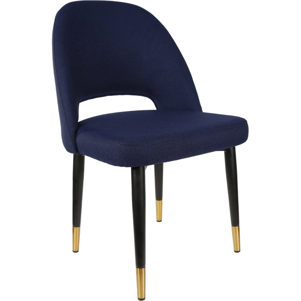 Semifreddo Chair - Black Metal 450h Legs/Denim Velvet