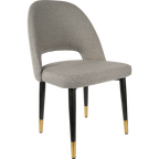 Semifreddo Chair - Black Metal 450h Legs/Denim Velvet